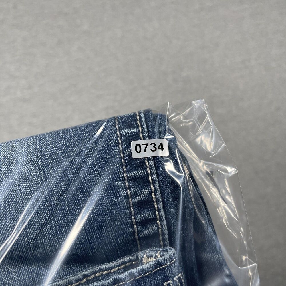 Miss Me Skinny Jeans Womens 31 Blue Medium Wash Mid Rise Embroidered Denim - Picture 10 of 10